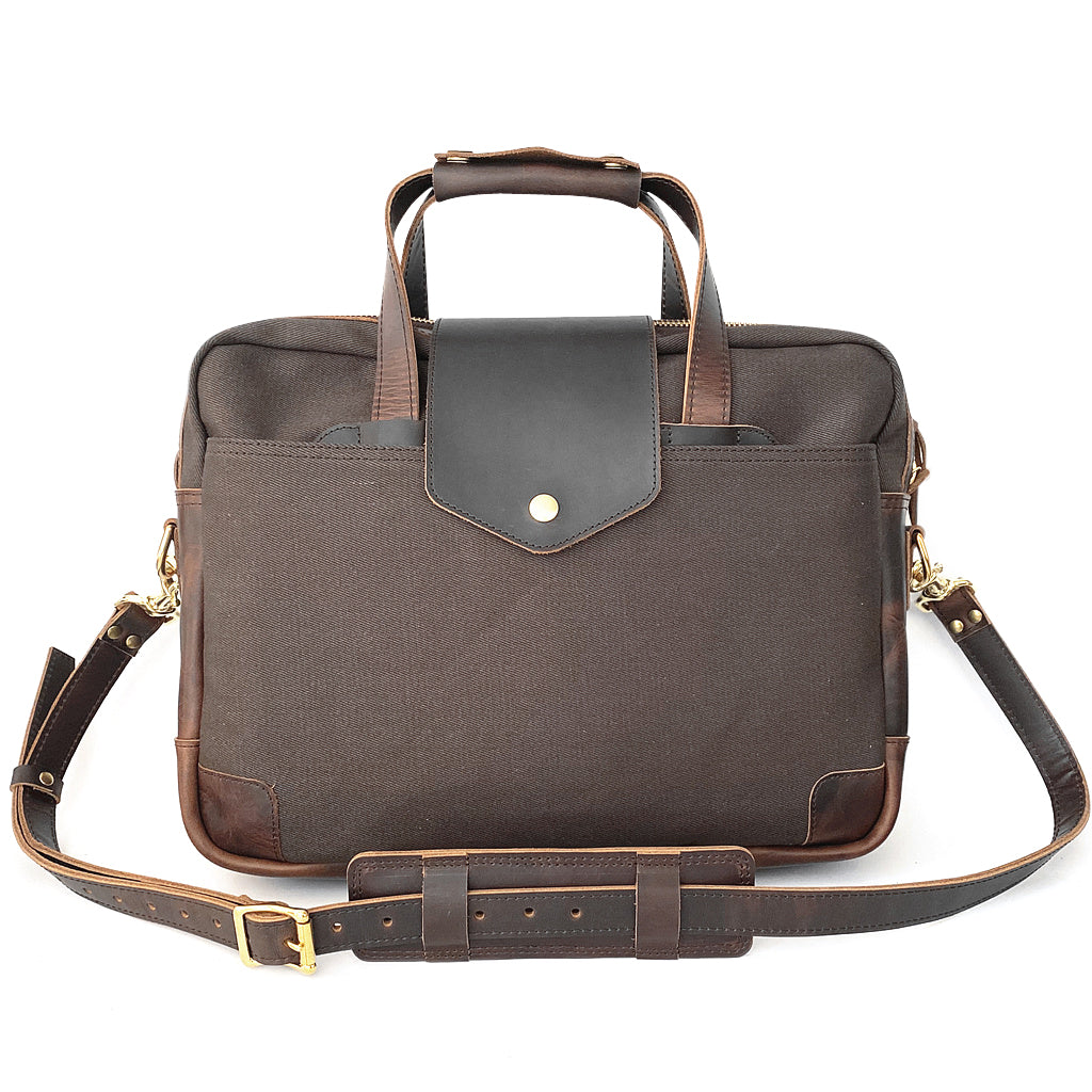 Adventure Series Explorer Canvas & Leather Briefcase – Marlondo Leather Co.