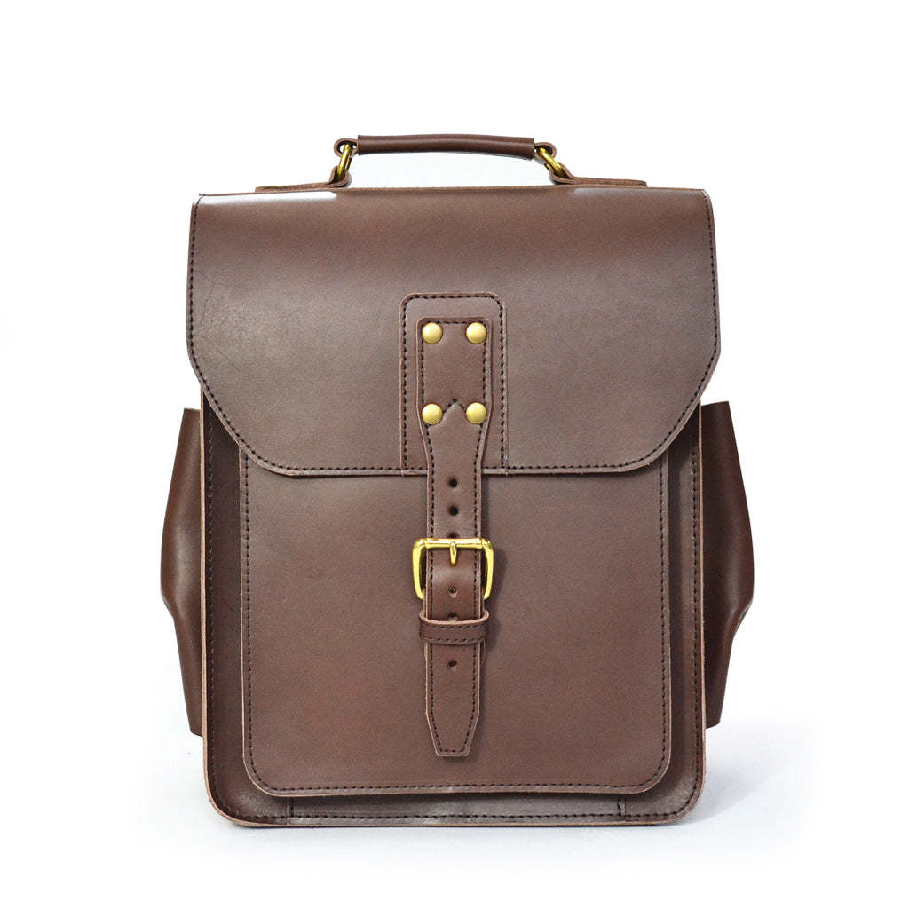 backpack messenger bag hybrid leather Men's Brown Convertible Bump Resistant Interior Men Vegan Leather Briefcase Backpack