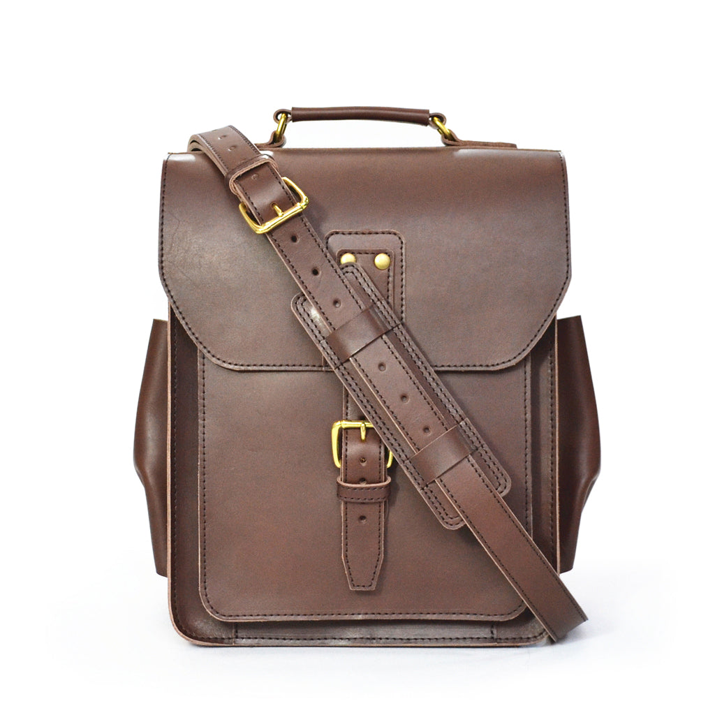 Vintage Leather Messenger Backpack Crossbody Shoulder Laptop Briefcase  Unisex