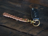 Z Braided Leather Key Fob & Bracelet Gift Set