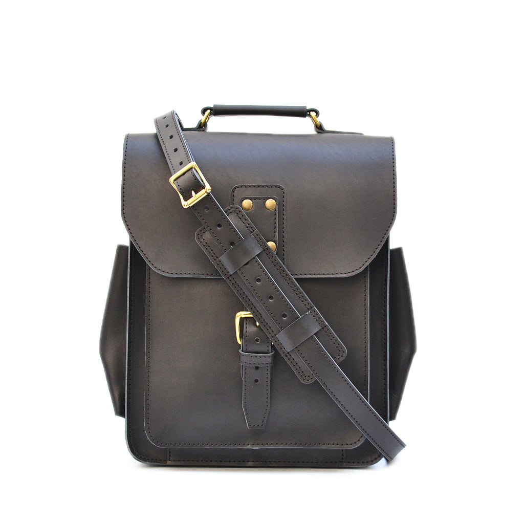 Messenger Backpack - Leather Hybrid Laptop Bag, Converts to Backpack Marlondo Leather Co. Messenger Backpack - Leather Hybrid Laptop Bag, Converts to Backpack Marlondo Leather Co.